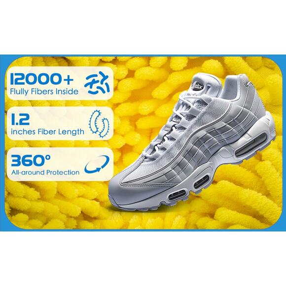 Shoe Washing Machine Bag 4 Pack | Sneaker Cleaner YKK Zipper Chenille Deep Clean - Picture 14 of 15